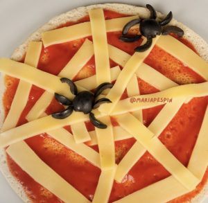 Pizza Halloween Idea Receta Niños Fiesta Saludabl 4 300x293