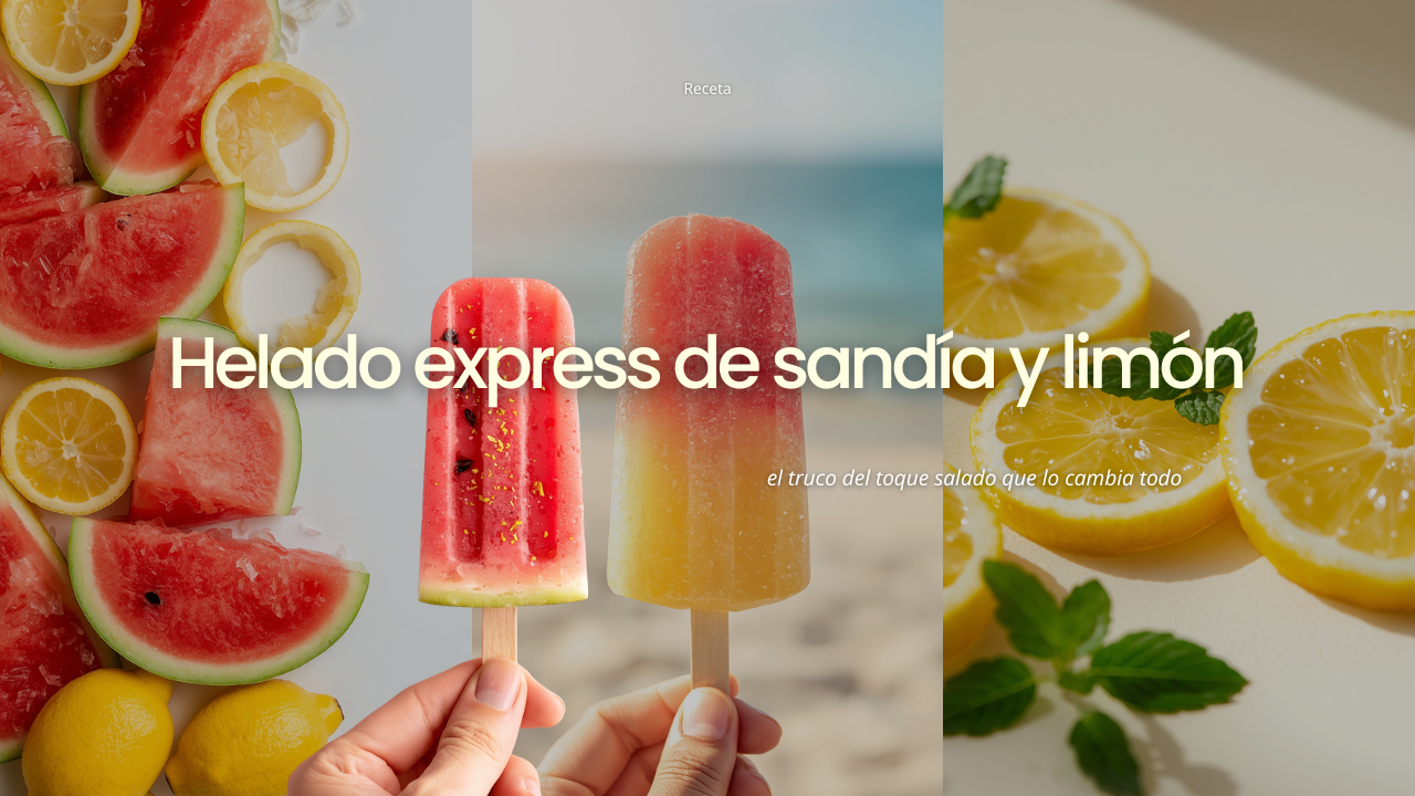 Helado Express De Sandia Y Limon El Truco Del Toque Salado Que Lo Cambia Todo