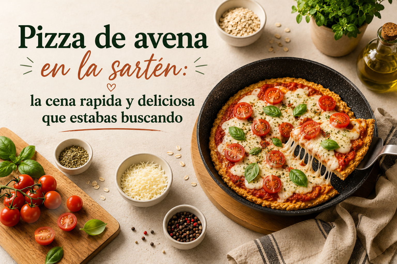 Pizza De Avena En Sarten